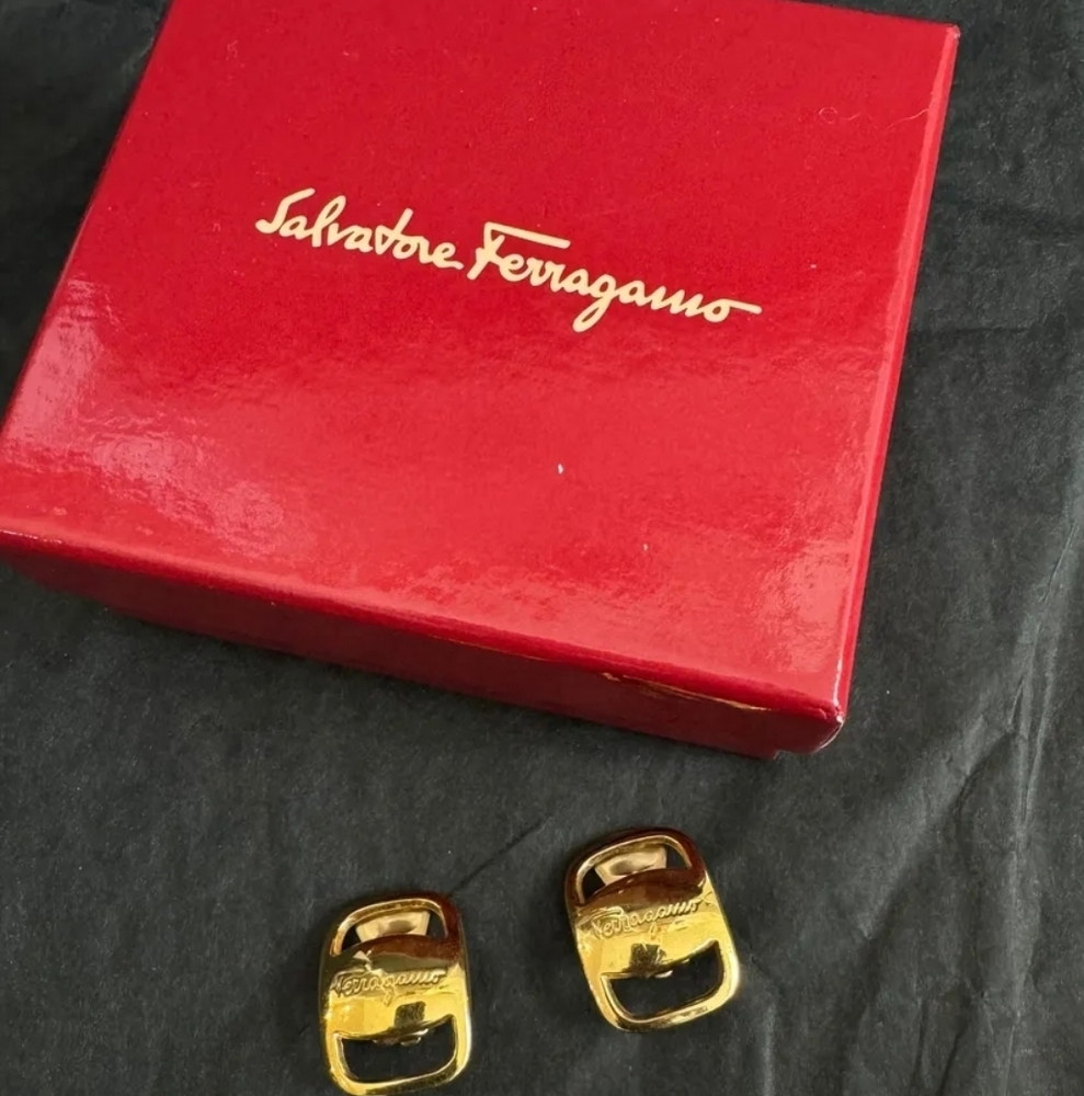 Salvatore FerragamoVintage Clip-On Vintage Earrings.